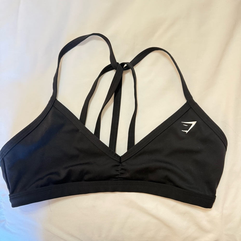 Gymshark Black Strappy Sports Bra